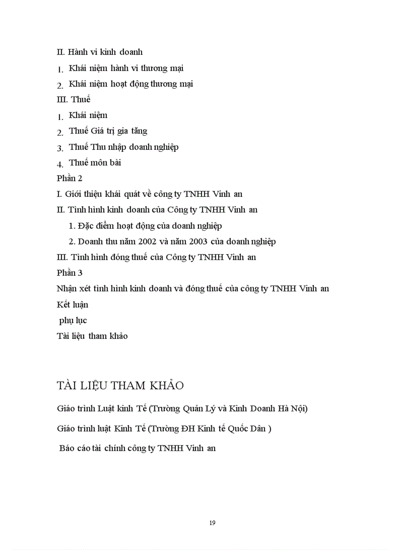 image for page Tình hình đóng thuế của Công ty TNHH Vinh an