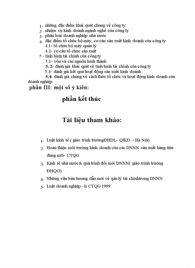 image for page Tình hình tổ chức và tài chính hiện nay của một Doanh Nghiệp Nhà Nước