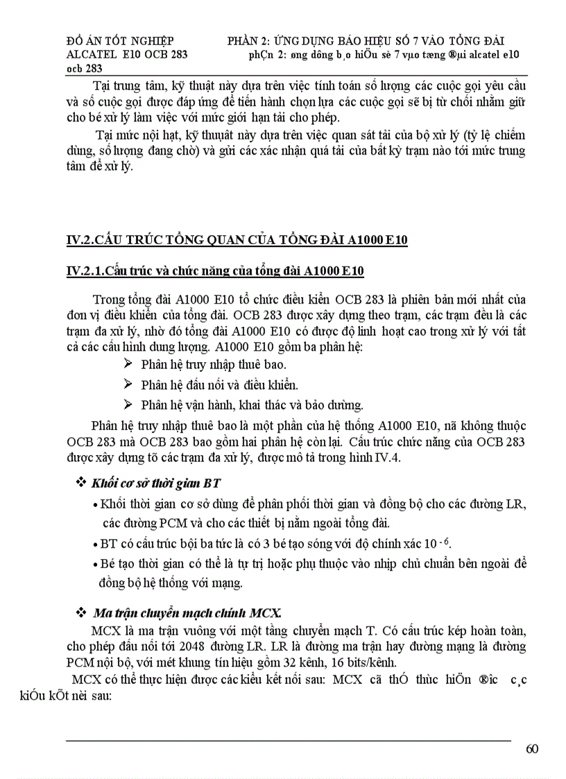 image for page Ứng dụng của báo hiệu số 7 vào tổng đài alcatel e10 (obc 283)