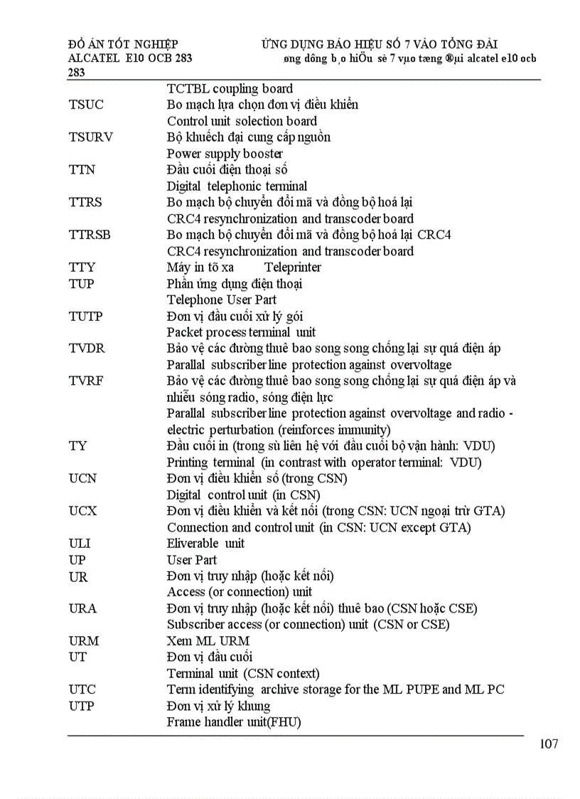 image for page Ứng dụng của báo hiệu số 7 vào tổng đài alcatel e10 (obc 283)