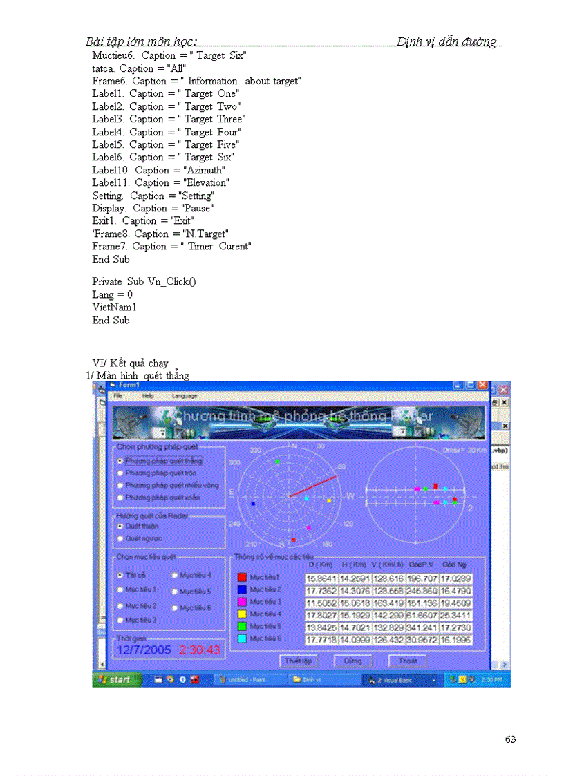 image for page Mô phỏng và hiển thị mục tiêu radar trên màn hình PC
