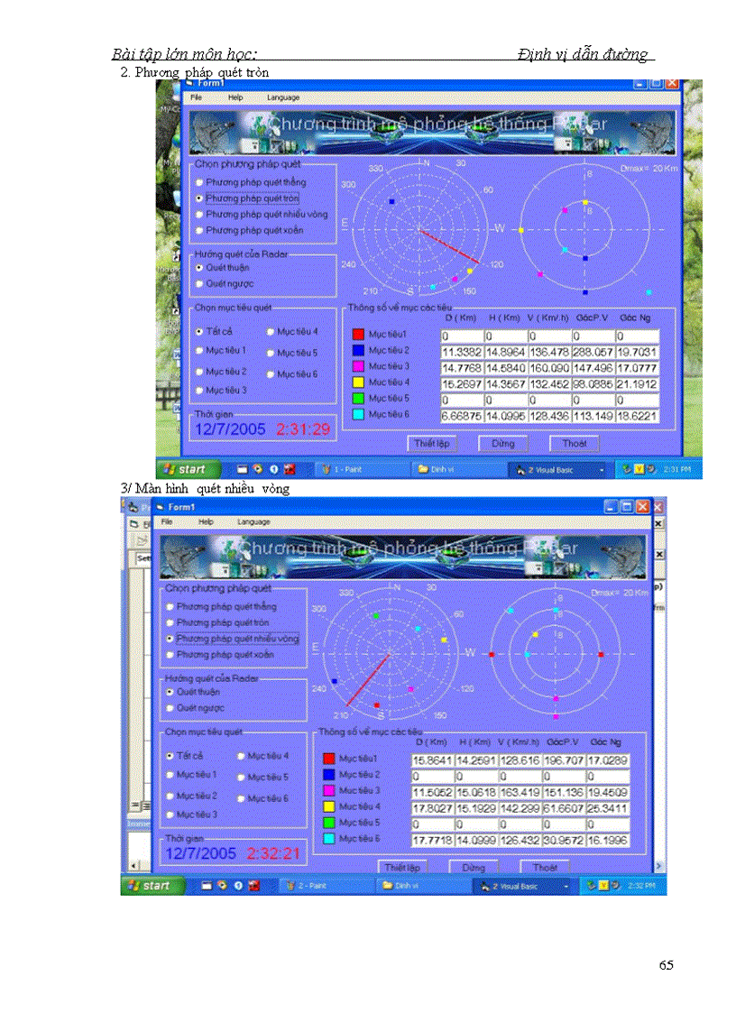 image for page Mô phỏng và hiển thị mục tiêu radar trên màn hình PC