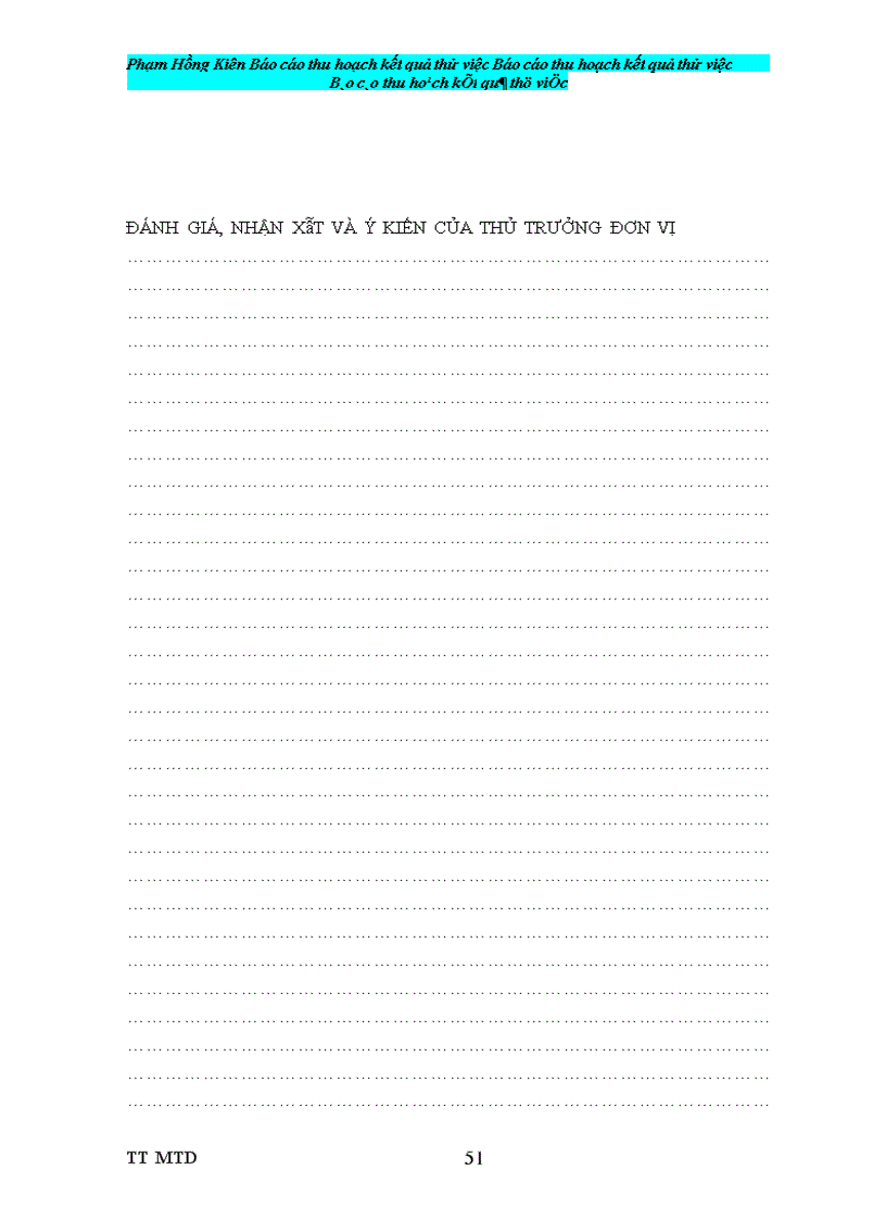 image for page Báo cáo thu hoạch kết quả thử việc tại Công ty Điện tử Viễn thông Quân đội