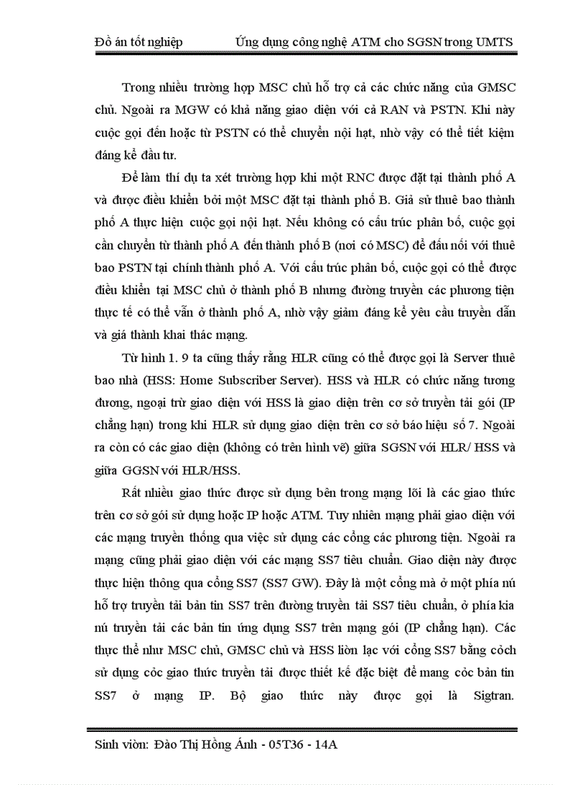 image for page Ứng dụng công nghệ ATM cho SGSN trong UMTS