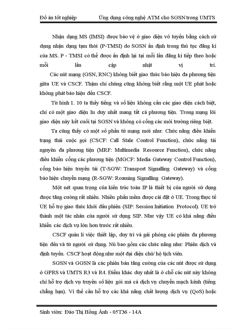 image for page Ứng dụng công nghệ ATM cho SGSN trong UMTS