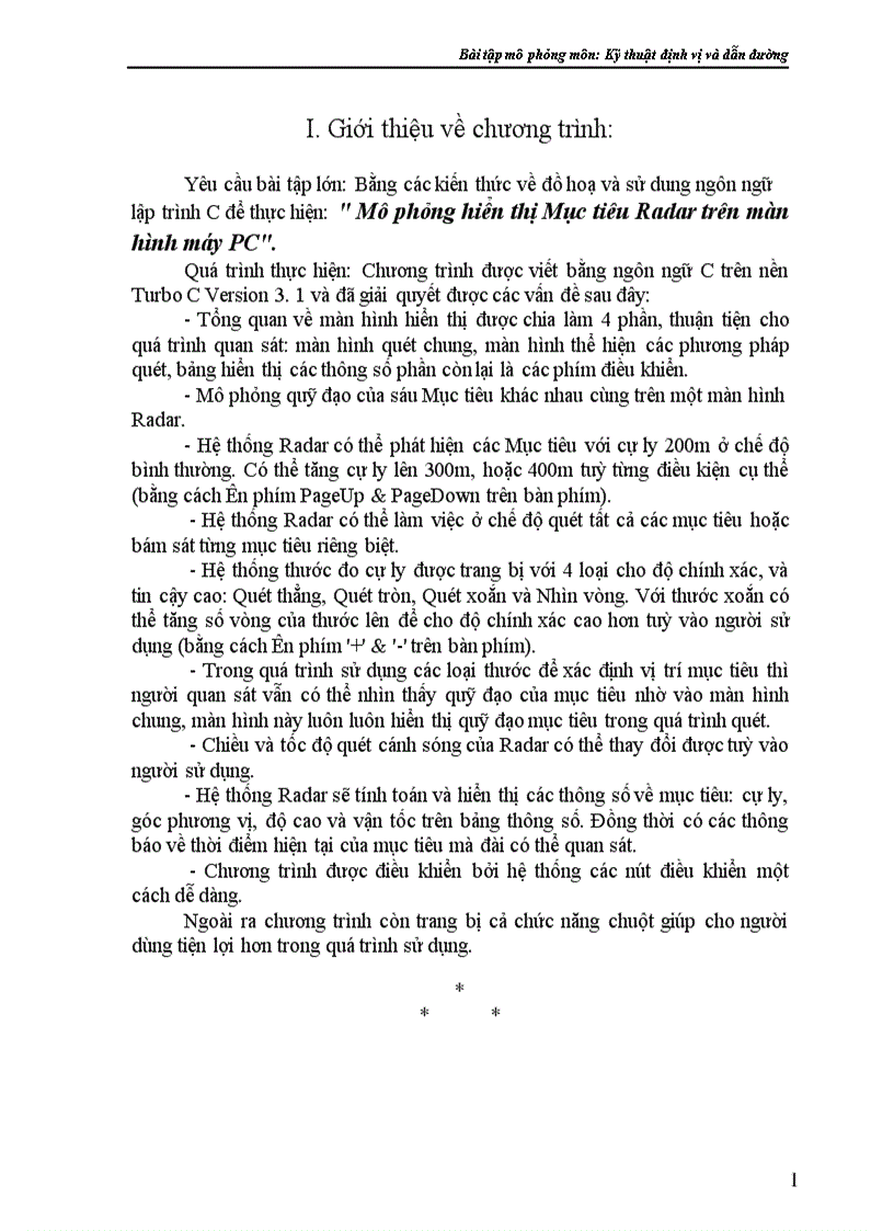 image for page Bài tập mô phỏng môn: Kỹ thuật định vị và dẫn đường