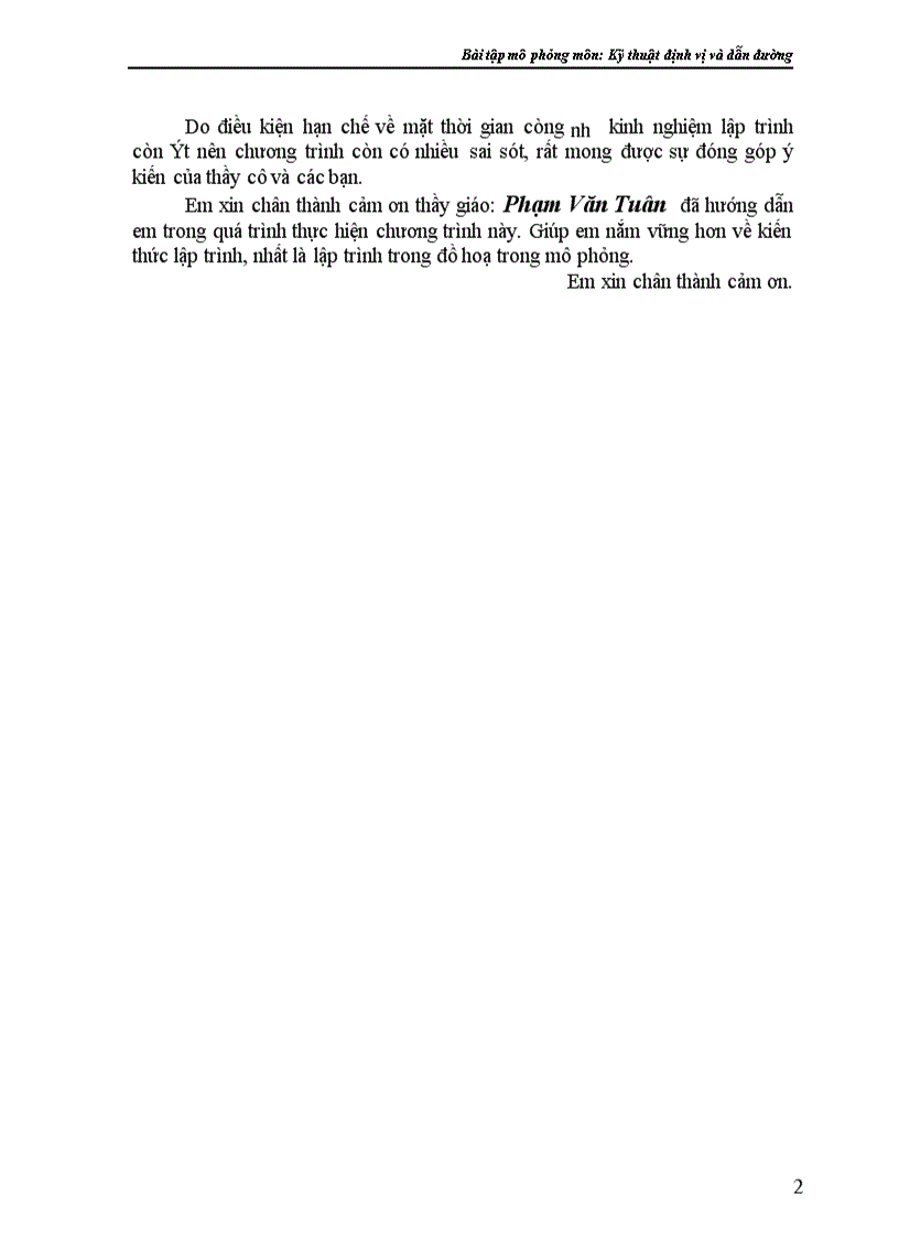 image for page Bài tập mô phỏng môn: Kỹ thuật định vị và dẫn đường