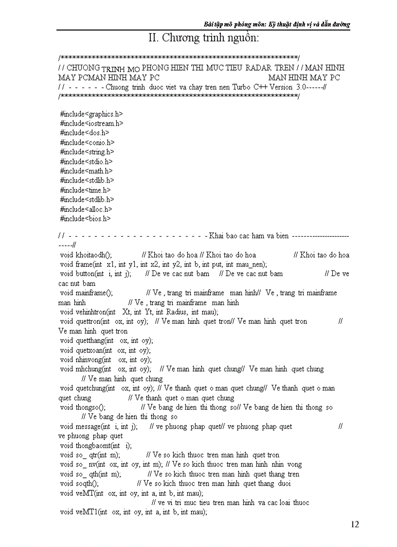 image for page Bài tập mô phỏng môn: Kỹ thuật định vị và dẫn đường
