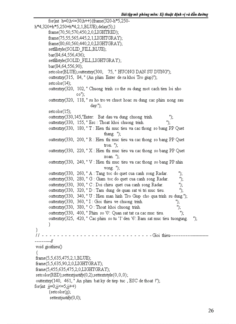 image for page Bài tập mô phỏng môn: Kỹ thuật định vị và dẫn đường