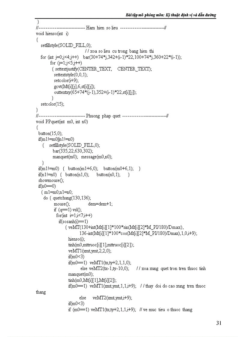 image for page Bài tập mô phỏng môn: Kỹ thuật định vị và dẫn đường