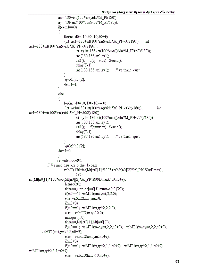 image for page Bài tập mô phỏng môn: Kỹ thuật định vị và dẫn đường