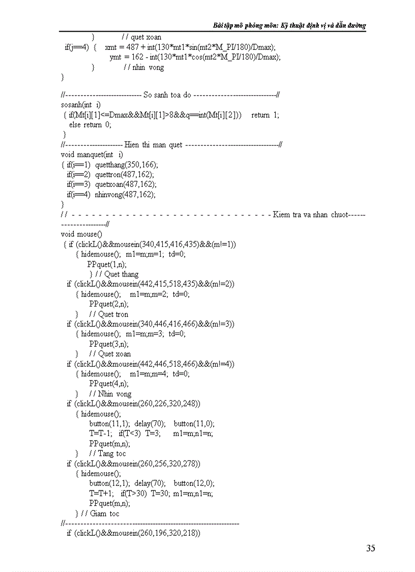 image for page Bài tập mô phỏng môn: Kỹ thuật định vị và dẫn đường