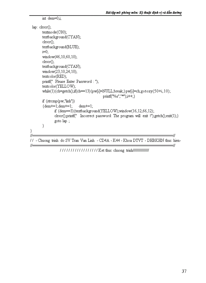 image for page Bài tập mô phỏng môn: Kỹ thuật định vị và dẫn đường
