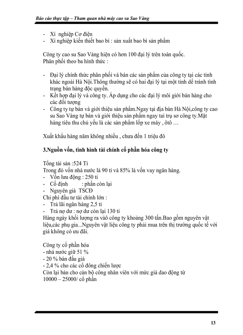 image for page Tham quan nhà máy cao su Sao Vàng