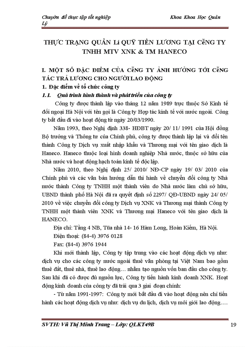 image for page Hoàn thiện công tác quản lý quỹ tiền lương tại Công ty TNHH MTV XNK & TM Haneco