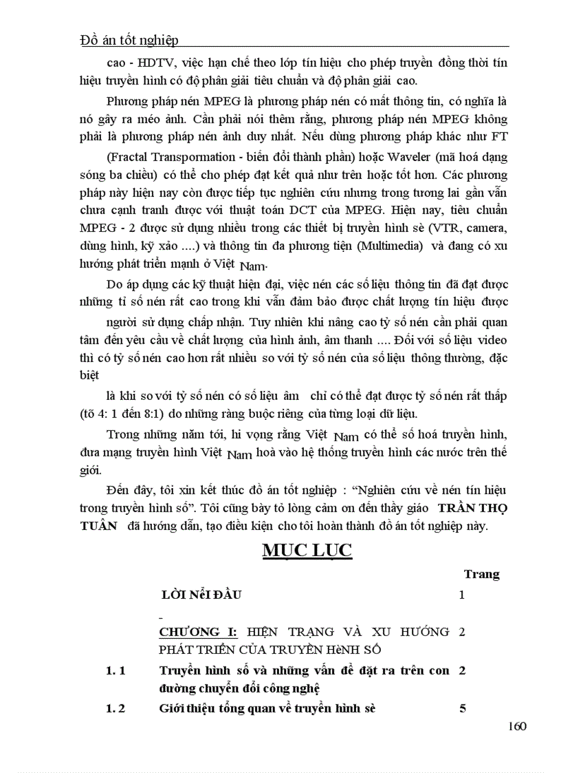 image for page Nghiên cứu về nén tín hiệu trong truyền hình số