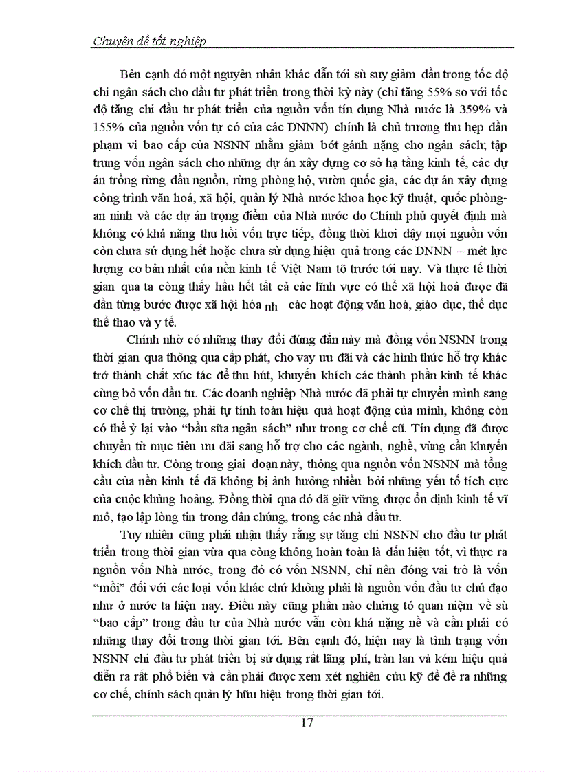 image for page Một số giải pháp nhằm nâng cao hiệu quả quản lý sử dụng vốn ngân sách Nhà nước cho hoạt động đầu tư phát triển ở nước ta giai đoạn 2001-2010