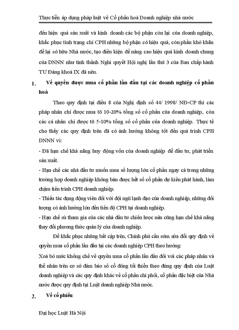image for page Thực tiễn áp dụng pháp luật về Cổ phần hoá Doanh nghiệp nhà nước