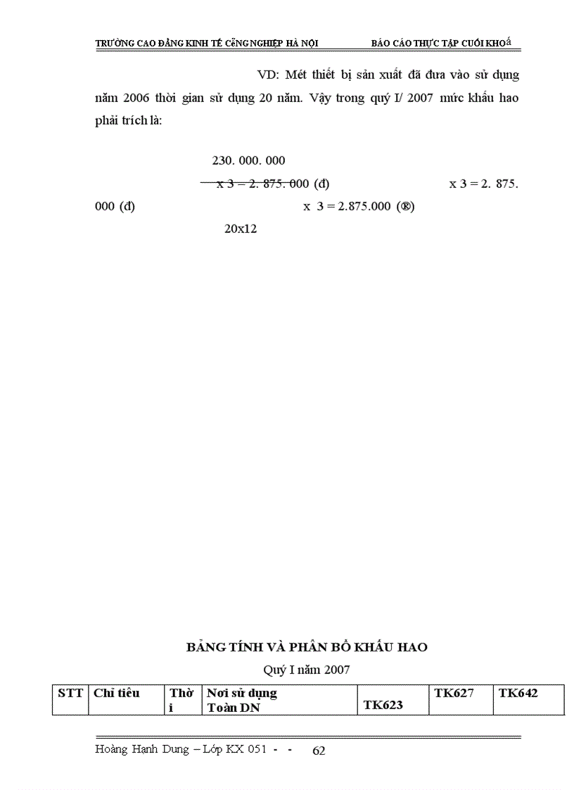 image for page Báo cáo thực tập tại công ty CPXLDI.