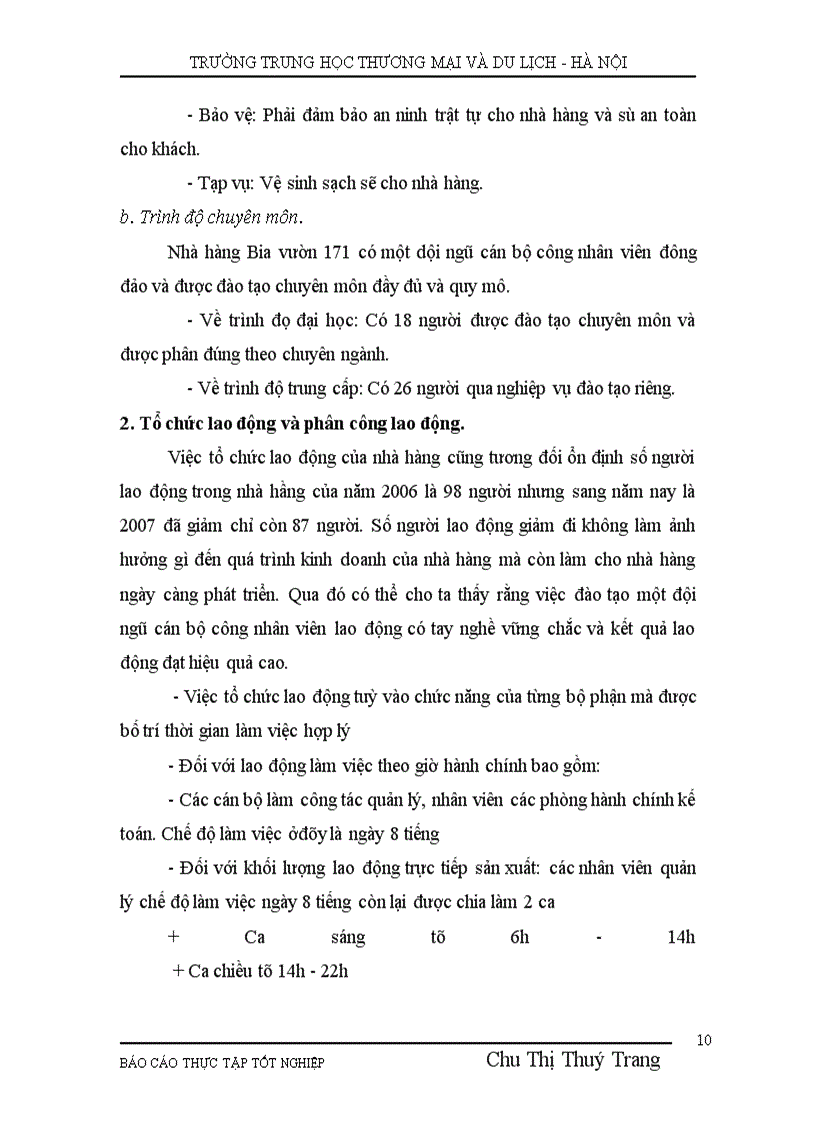 image for page Báo cáo thực tập tại Nhà hàng Bia Vườn 171