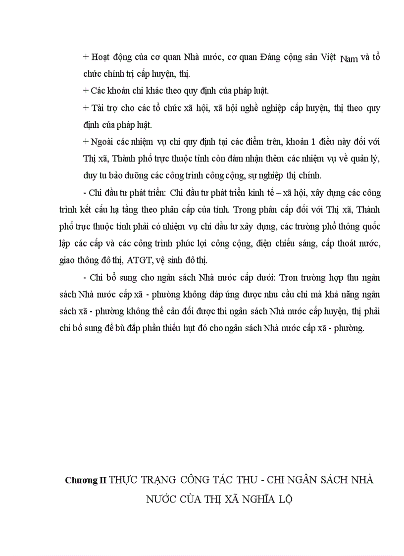 image for page Hoàn thiện công tác Thu - Chi ngân sách Nhà nước tại Thị xã Nghĩa Lộ – Tỉnh Yên Bái