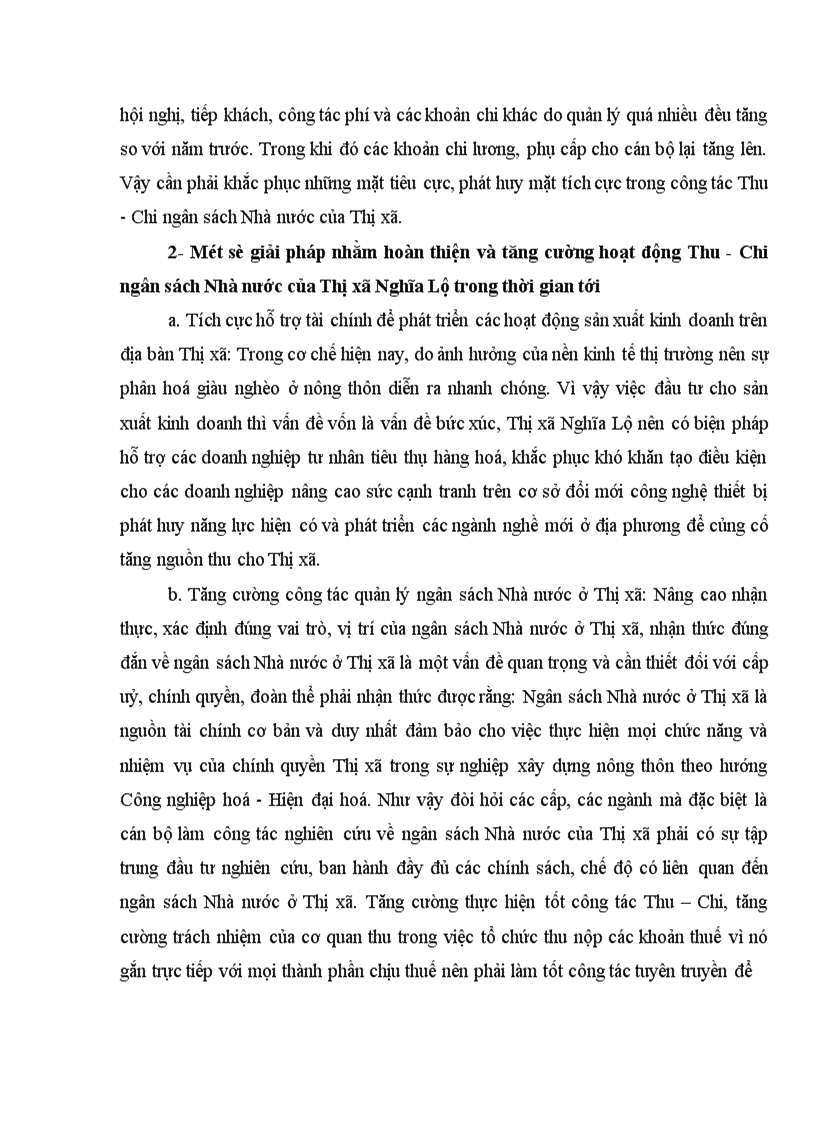 image for page Hoàn thiện công tác Thu - Chi ngân sách Nhà nước tại Thị xã Nghĩa Lộ – Tỉnh Yên Bái