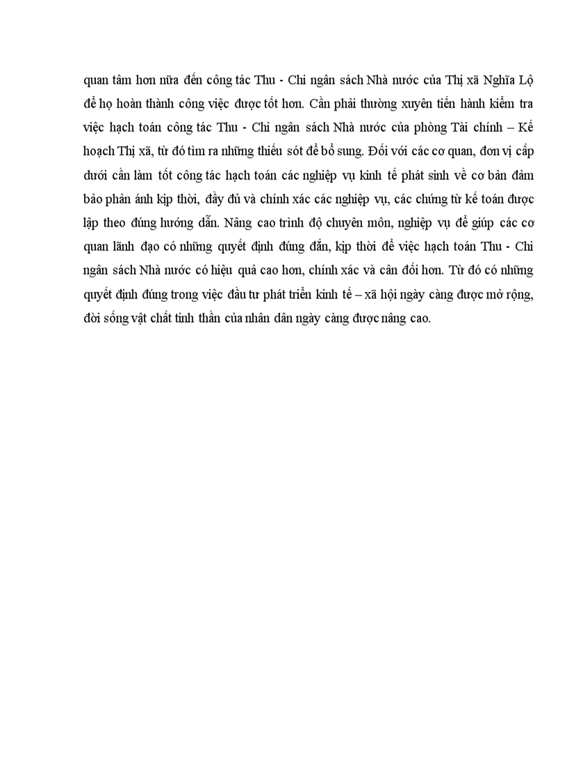 image for page Hoàn thiện công tác Thu - Chi ngân sách Nhà nước tại Thị xã Nghĩa Lộ – Tỉnh Yên Bái