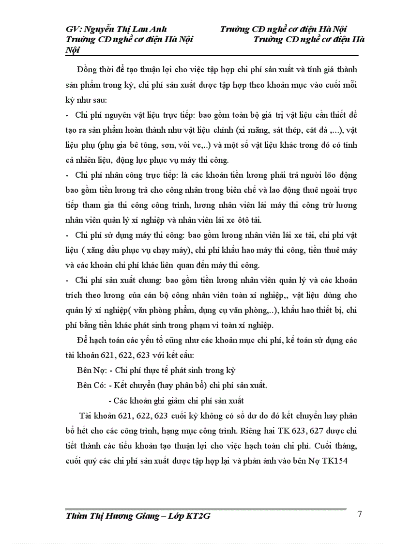 image for page Kế toán chi phí sản xuất và tính giá thành sản xuất sản phẩm tại Công ty cổ phần xây dựng 559