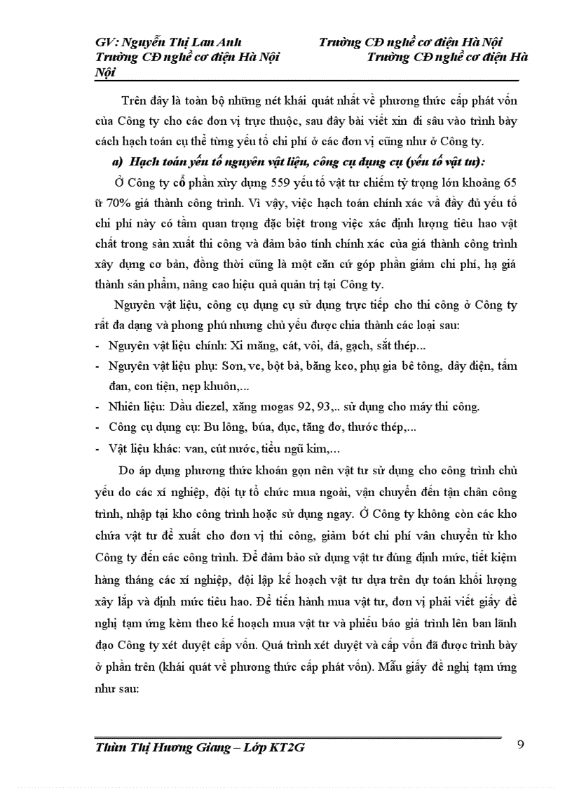 image for page Kế toán chi phí sản xuất và tính giá thành sản xuất sản phẩm tại Công ty cổ phần xây dựng 559