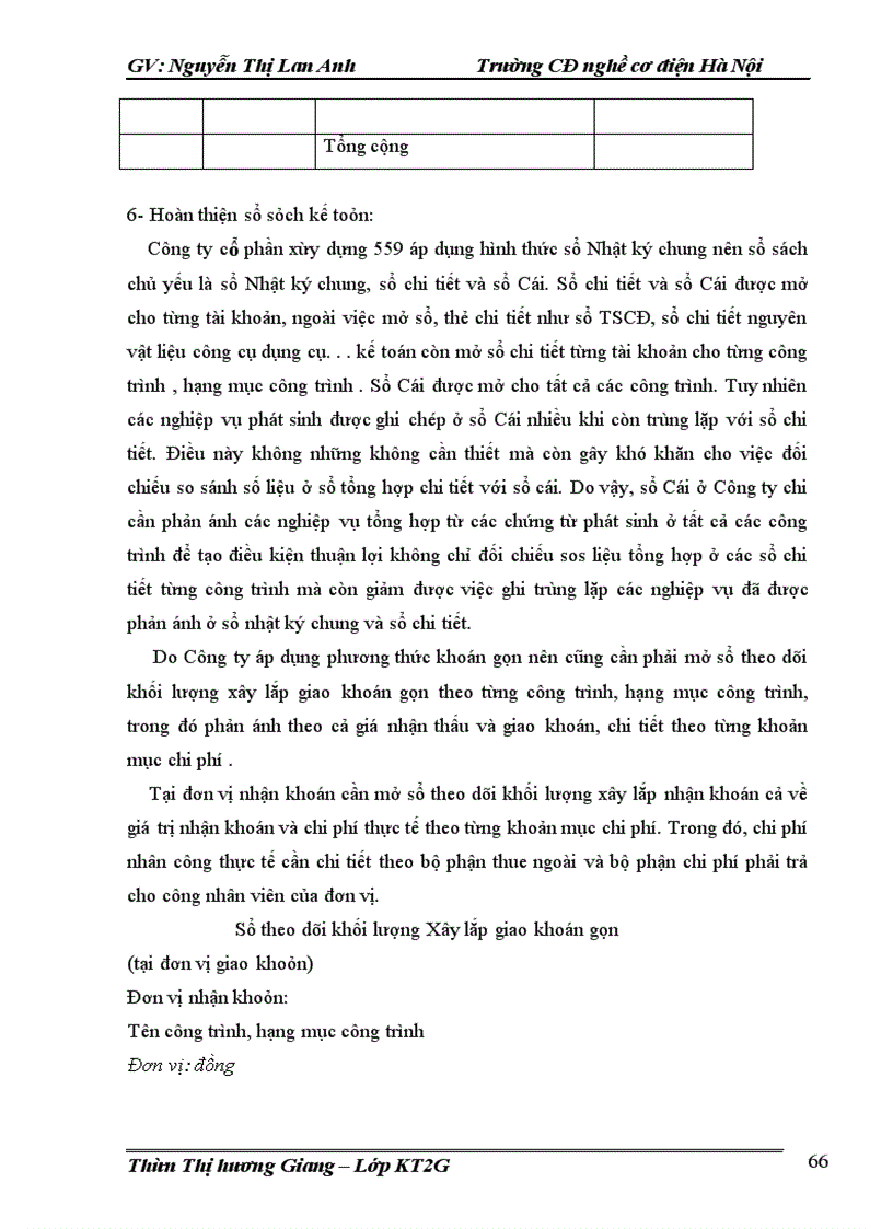 image for page Kế toán chi phí sản xuất và tính giá thành sản xuất sản phẩm tại Công ty cổ phần xây dựng 559
