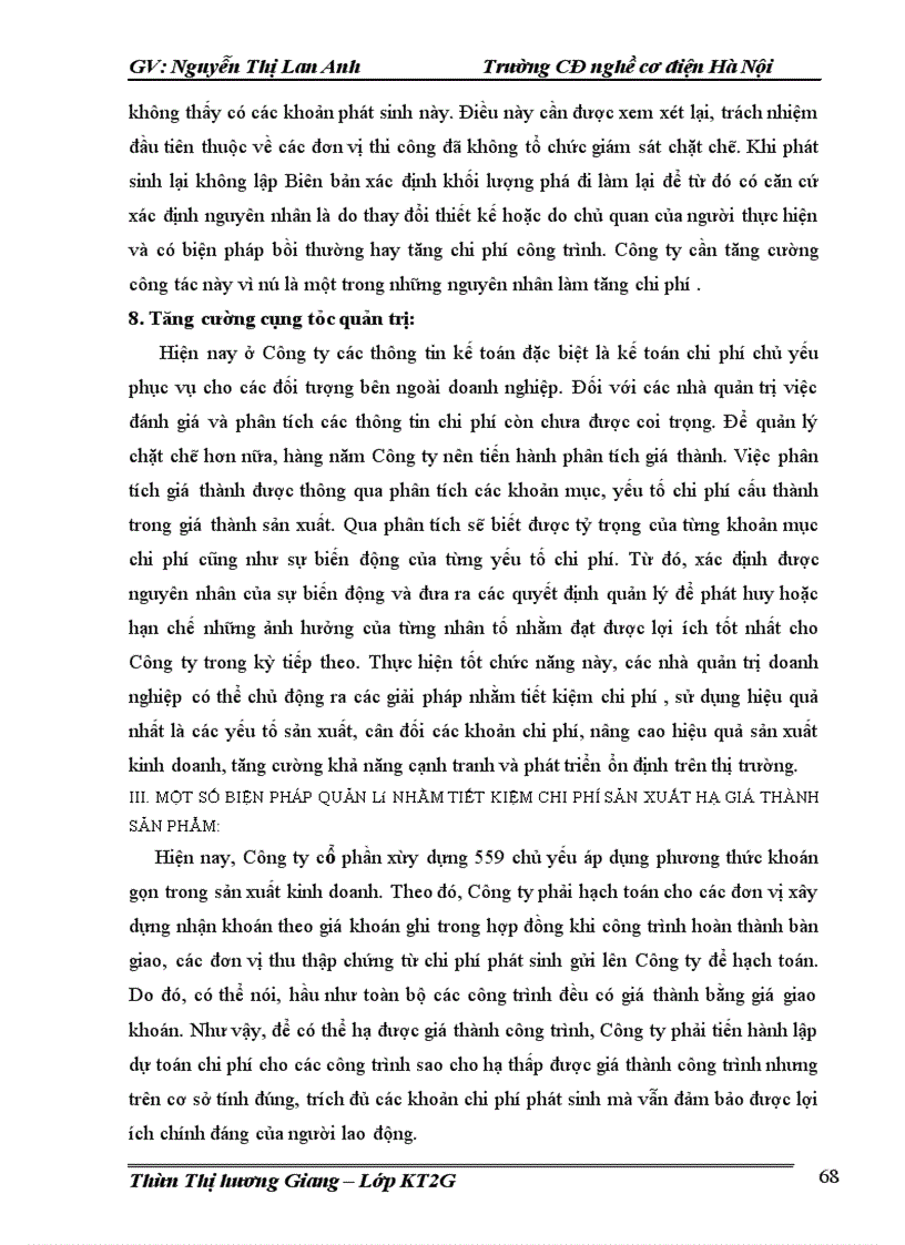image for page Kế toán chi phí sản xuất và tính giá thành sản xuất sản phẩm tại Công ty cổ phần xây dựng 559