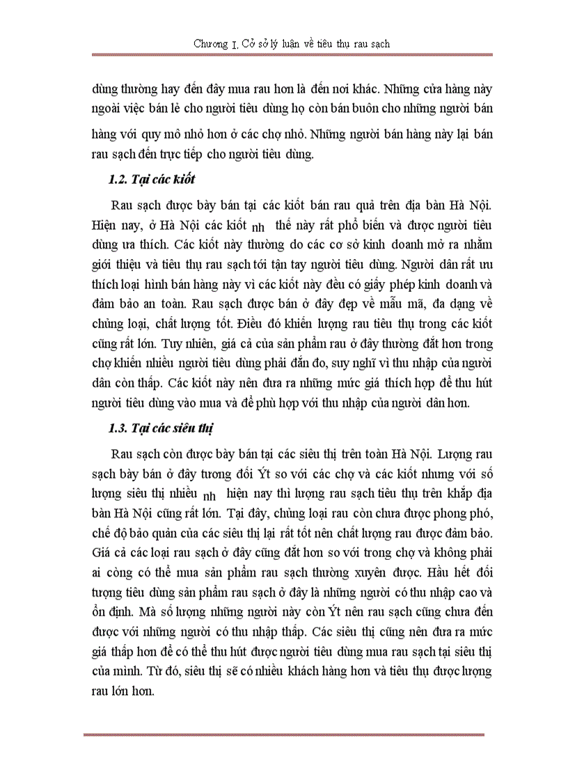 image for page Tình hình tiêu thụ rau sạch trên địa bàn hà nội.