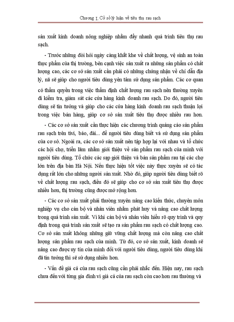 image for page Tình hình tiêu thụ rau sạch trên địa bàn hà nội.