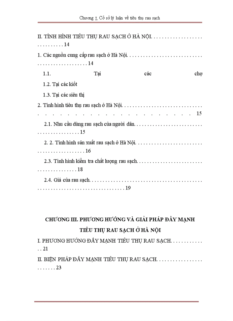 image for page Tình hình tiêu thụ rau sạch trên địa bàn hà nội.