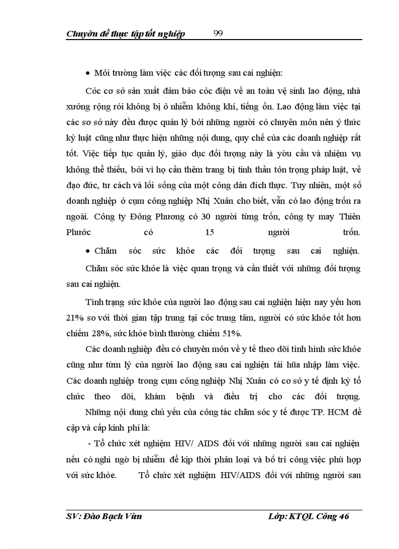 image for page Thực trạng về công tác tổ chức quản lý, dạy nghề và tạo việc làm cho người sau cai nghiện tại Thành phố Hồ Chí Minh