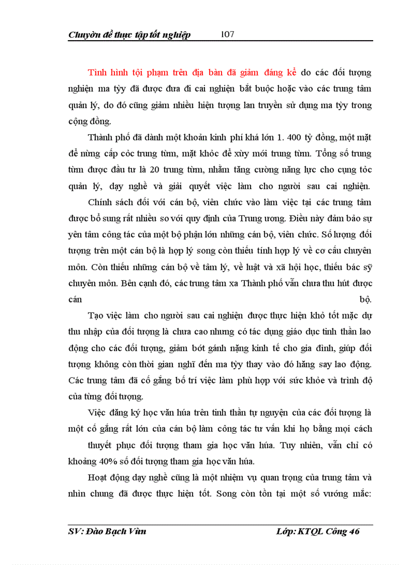 image for page Thực trạng về công tác tổ chức quản lý, dạy nghề và tạo việc làm cho người sau cai nghiện tại Thành phố Hồ Chí Minh