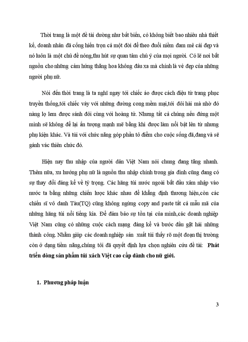 image for page Phát triển dòng sản phẩm túi xách Việt cao cấp dành cho nữ giới