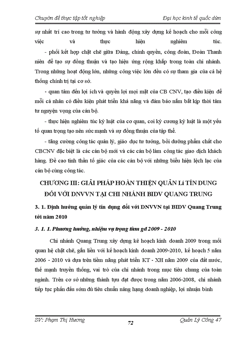 image for page Quản lý hoạt động tín dụng đối với DNVVN tại NHĐT&PT Việt Nam chi nhánh Quang Trung