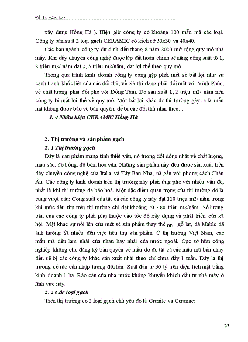 image for page Một số giải pháp nhằm hoàn thiện chiến lược xây dựng nhãn hiệu ceramic Hồng Hà