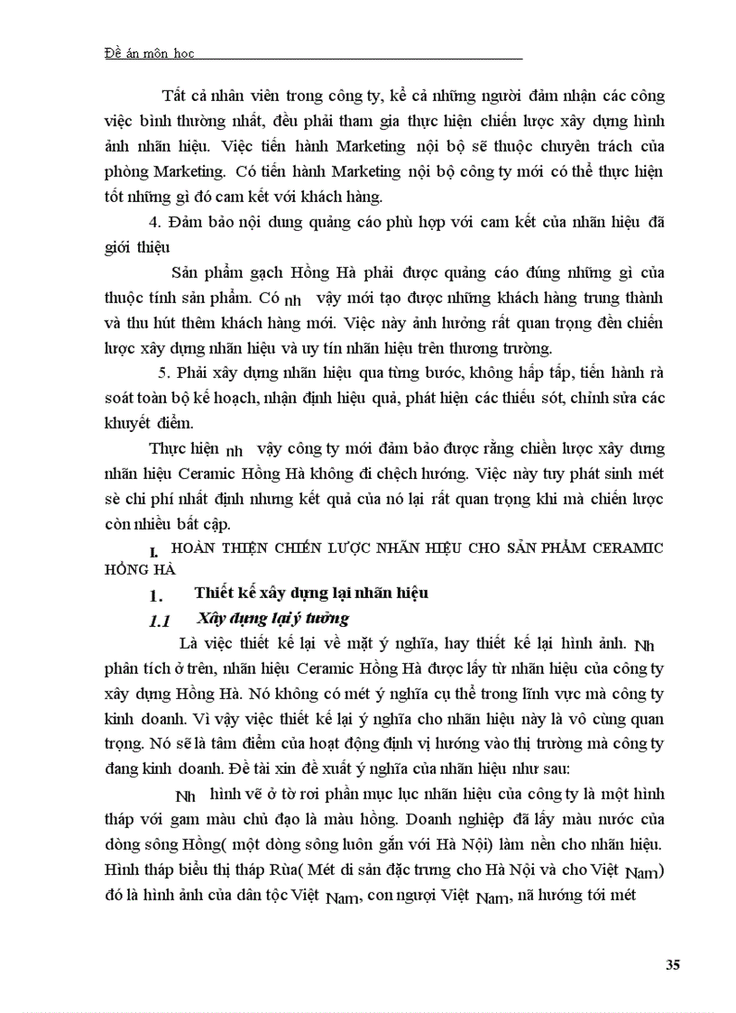 image for page Một số giải pháp nhằm hoàn thiện chiến lược xây dựng nhãn hiệu ceramic Hồng Hà