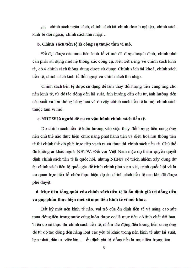 image for page Sử dụng chính sách tiền tệ nhằm kiểm soát lạm phát