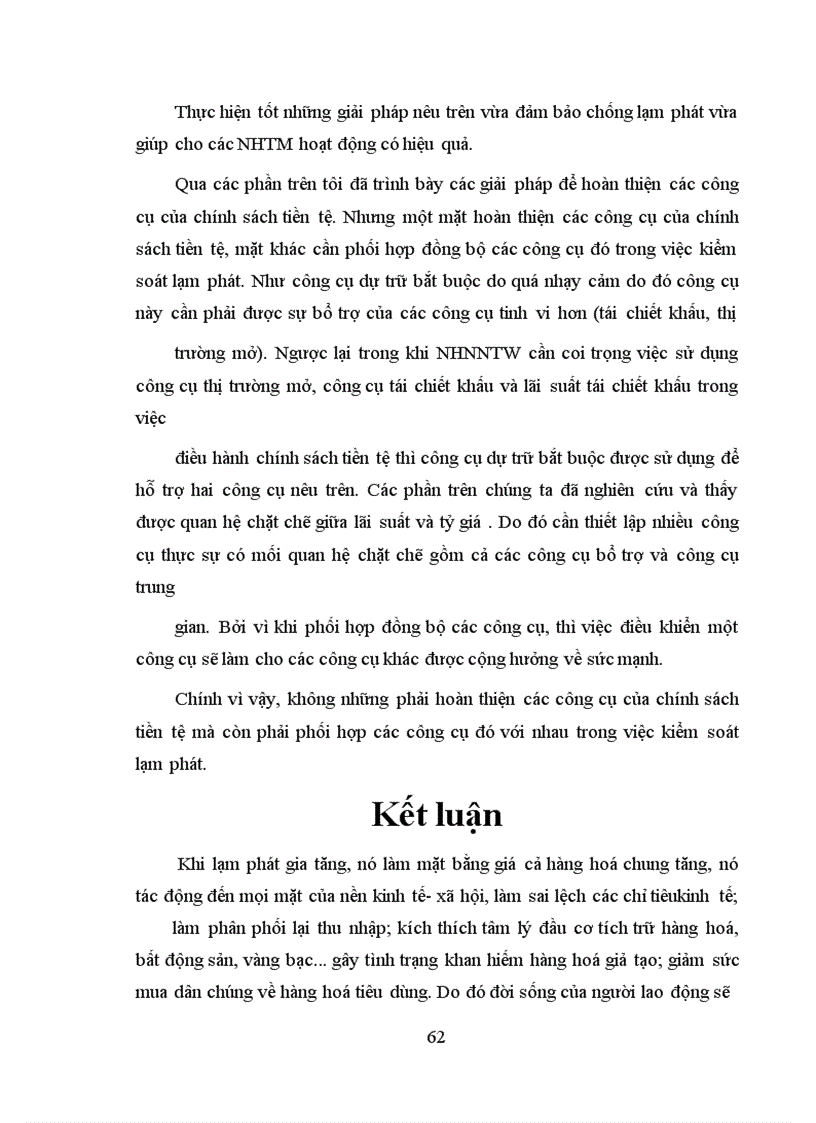 image for page Sử dụng chính sách tiền tệ nhằm kiểm soát lạm phát