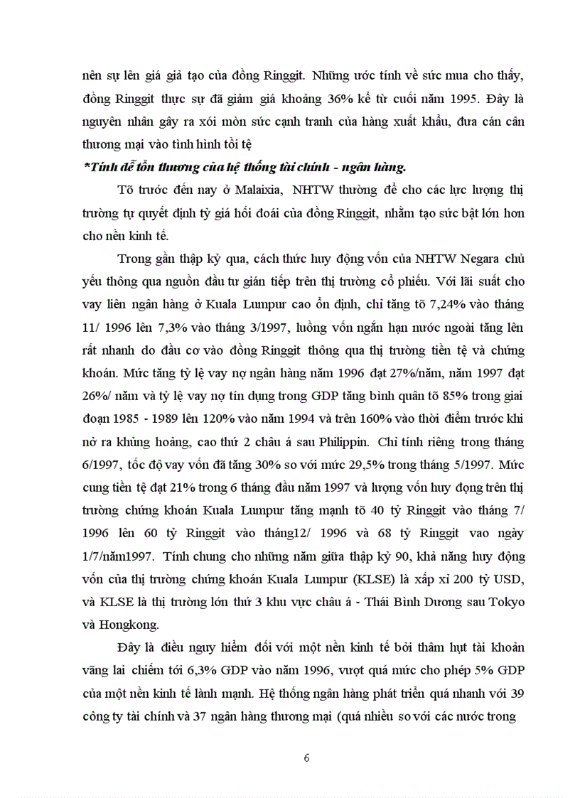 image for page Ảnh hưởng của cuộc khủng hoảng tài chính - tiền tệ ở Malaixia giai đoạn 1997 - 1998 và bài học cho Việt Nam”