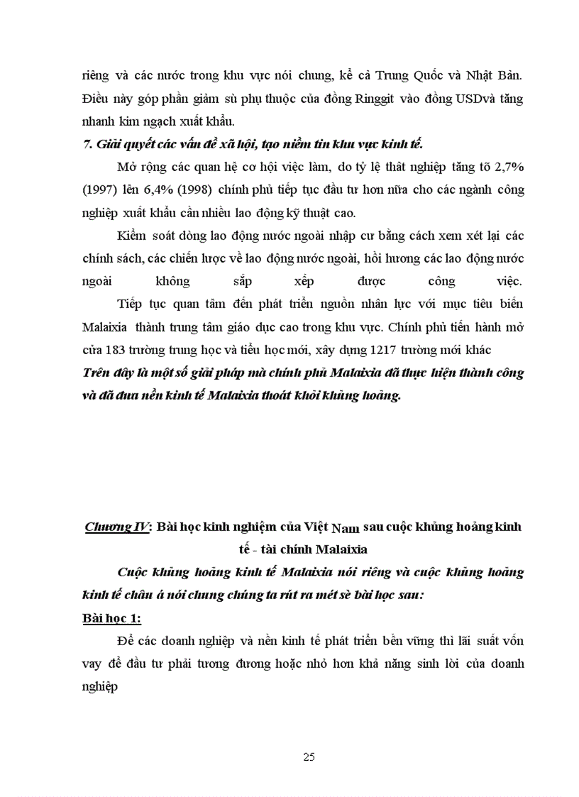 image for page Ảnh hưởng của cuộc khủng hoảng tài chính - tiền tệ ở Malaixia giai đoạn 1997 - 1998 và bài học cho Việt Nam”