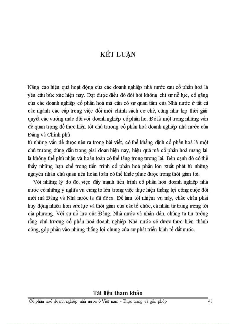 image for page Cổ phần hoá doanh nghiệp nhà nước ở Việt nam - Thực trạng và giải pháp