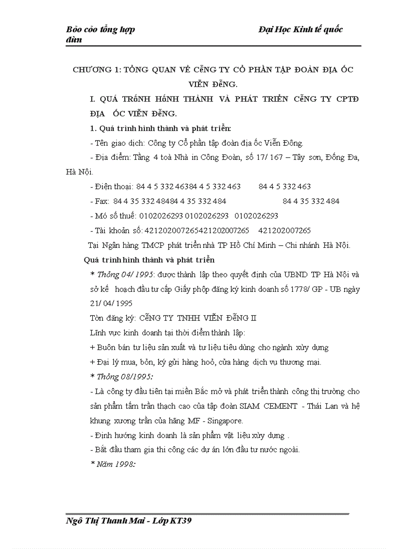 image for page Công ty Cổ phần tập đoàn Địa ốc Viễn Đông