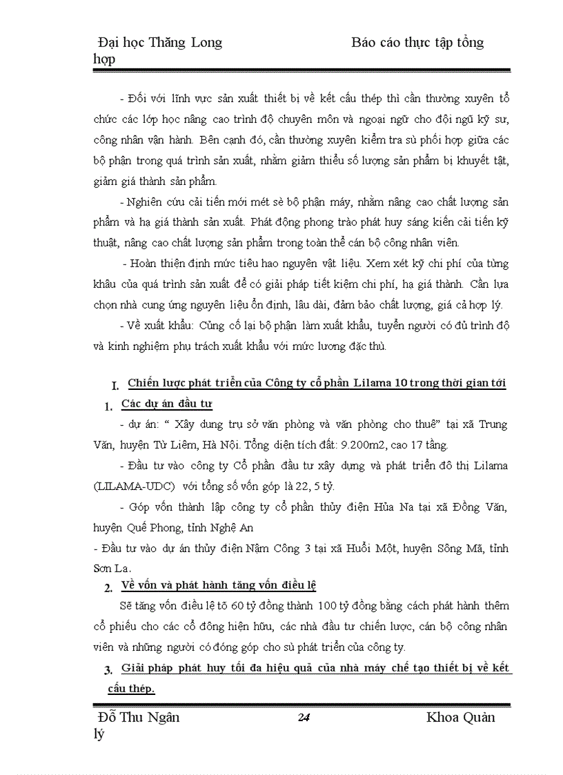 image for page Thực trạng sản xuất kinh doanh của Công ty cổ phần Lilama 10