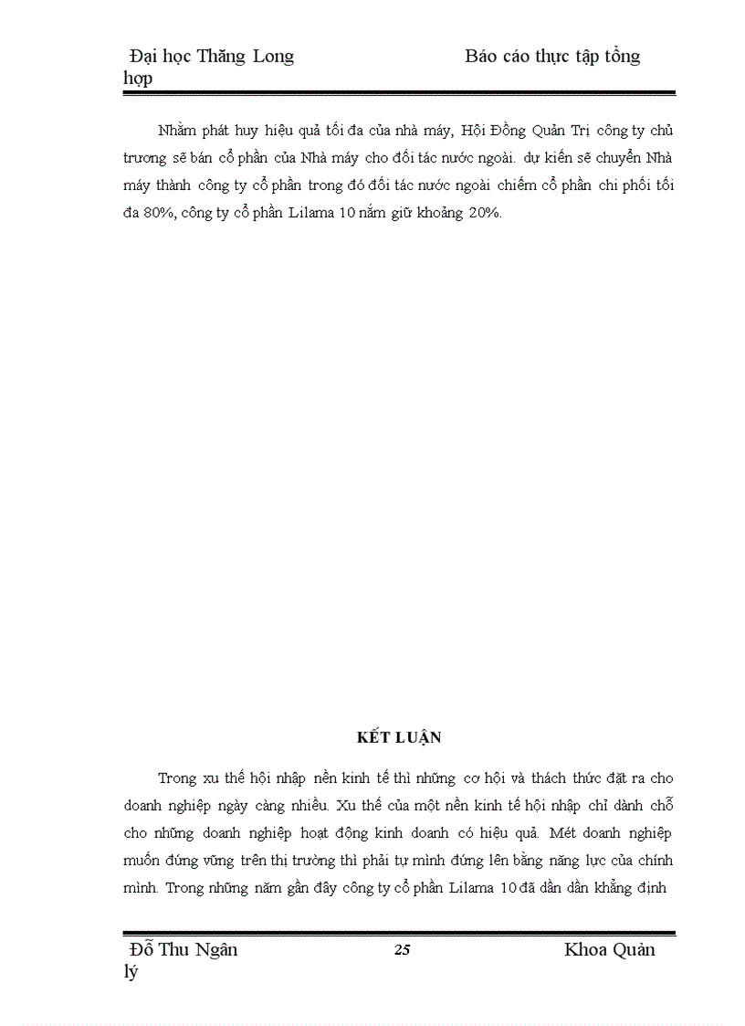 image for page Thực trạng sản xuất kinh doanh của Công ty cổ phần Lilama 10