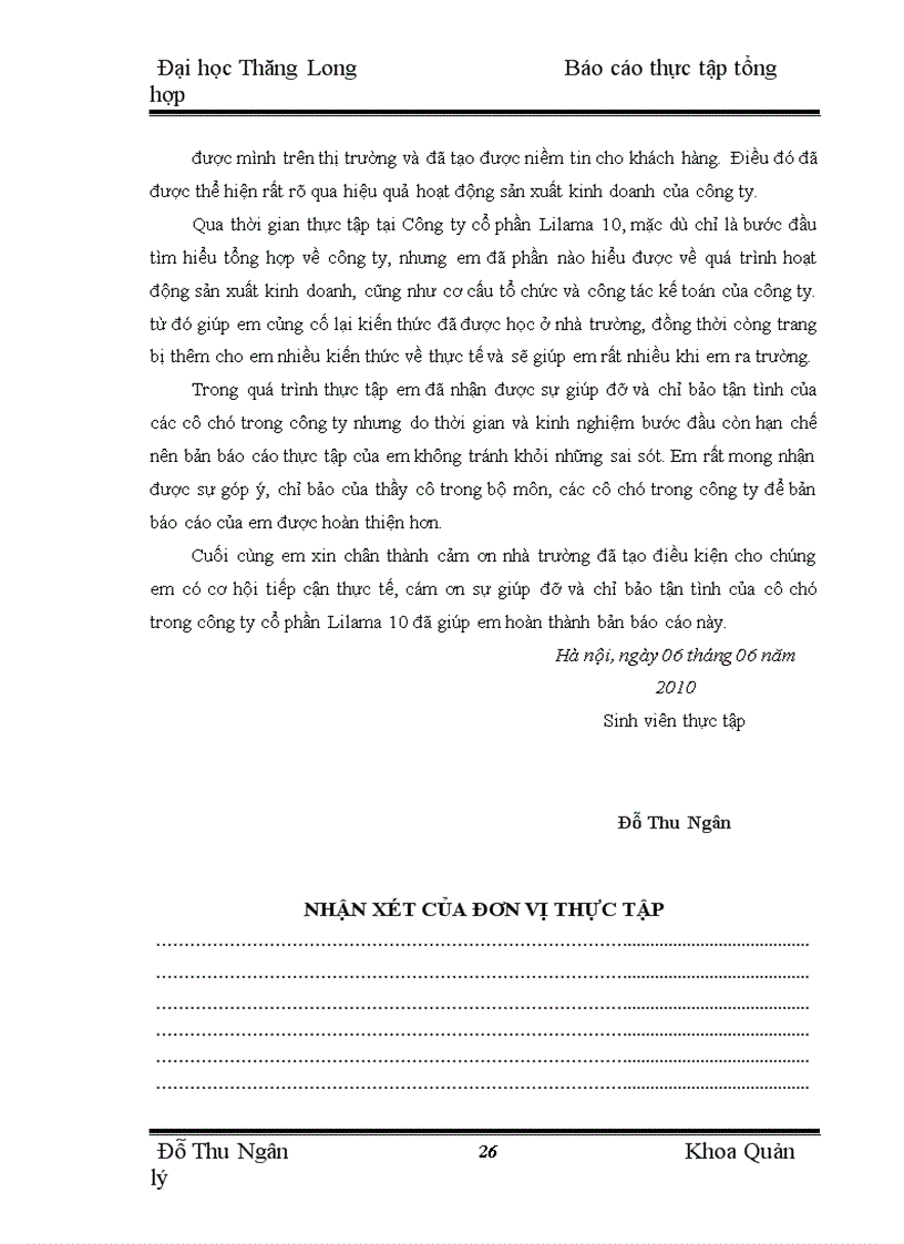 image for page Thực trạng sản xuất kinh doanh của Công ty cổ phần Lilama 10