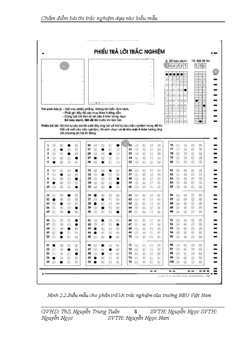 image for page Xây dựng phần mềm chấm điểm bài thi trắc nghiệm dựa vào biểu mẫu